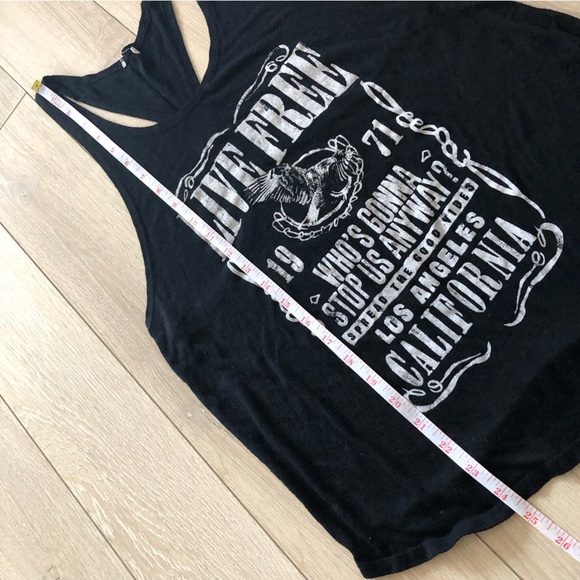 Live Free Racerback Tank Top in Black Size XS - Picture 7 of 8